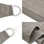 Preview: Sonnensegel 160 g/m² Rechteckig Hellgrau 2x5 m HDPE