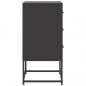 Preview: Nachttisch Schwarz 36x39x78 cm Stahl