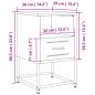 Preview: Nachttische 2 Stk. Anthrazit 36x39x60,5 cm Stahl