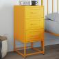 Preview: ARDEBO.de - Nachttisch Senfgelb 36x39x78 cm Stahl