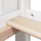 Preview: Hochbett mit Dach Weiß 75x190 cm Massivholz Kiefer