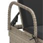 Preview: Sonnenliegen mit Auflagen 2 Stk. Hellgrau Poly Rattan