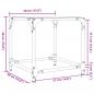 Preview: Couchtisch mit Glasplatte Transparent 40x40x40 cm Stahl