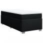 Preview: Boxspringbett mit Matratze Schwarz 80x200 cm Stoff