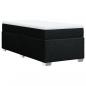 Preview: Boxspringbett mit Matratze Schwarz 80x200 cm Stoff