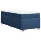 Preview: Boxspringbett mit Matratze Blau 100x200 cm Stoff