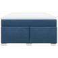 Preview: Boxspringbett mit Matratze Blau 140x190 cm Stoff