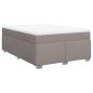 Preview: Boxspringbett mit Matratze Taupe 140x190 cm Stoff