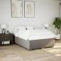 Preview: Boxspringbett mit Matratze Taupe 140x190 cm Stoff