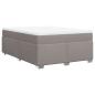 Preview: Boxspringbett mit Matratze Taupe 140x190 cm Stoff