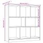 Preview: Bücherregal Braun Eichen-Optik 97,5x29,5x100 cm Holzwerkstoff