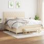 Preview: ARDEBO.de - Boxspringbett mit Matratze Creme 160x200 cm Stoff