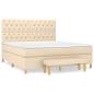 Preview: Boxspringbett mit Matratze Creme 160x200 cm Stoff