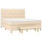 Preview: Boxspringbett mit Matratze Creme 160x200 cm Stoff