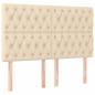 Preview: Boxspringbett mit Matratze Creme 160x200 cm Stoff