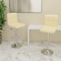 Preview: ARDEBO.de - Barhocker 2 Stk. Creme Stoff