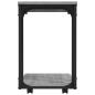 Preview: Beistelltisch mit Rollen Grau Sonoma 50x35x55,5cm Holzwerkstoff