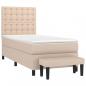 Preview: Boxspringbett mit Matratze Cappuccino-Braun 90x200cm Kunstleder