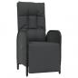 Preview: 5-tlg. Garten-Essgruppe mit Kissen Schwarz Poly Rattan