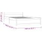 Preview: Massivholzbett Grau 135x190 cm