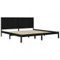 Preview: Massivholzbett Schwarz Kiefer 200x200 cm