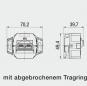 Preview: Rutenbeck (136104070) UAE-CAT.6A ISO-8/8 UP 0 UAE Anschlussdose, 2-fach, 2 x 8-polig