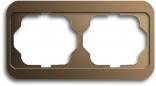 Preview: ARDEBO.de Busch-Jaeger 1722-21 Abdeckrahmen, 2-fach Rahmen, bronze, Busch alpha nea