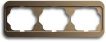 Preview: ARDEBO.de Busch-Jaeger 1723-21 Abdeckrahmen, 3-fach Rahmen, bronze, Busch alpha nea