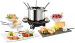 Preview: Unold Fondue Elegance 48645, 1000W, 1,5l Edelstahltopf, Cool-Touch, schwarz/silber