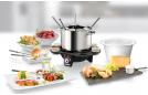 Preview: Unold Fondue Elegance 48645, 1000W, 1,5l Edelstahltopf, Cool-Touch, schwarz/silber