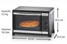 Preview: Rommelsbacher BG 1055/E Minibackofen, 1050W, 18l, Edelstahl/schwarz