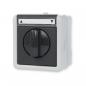 Preview: Gira 015430 Jalousietaster/-schalter 1polig mit Beschriftungsfeld 10 A 250 V~ Gruppentaster/Schalter, Aufputz IP 44, grau