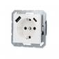 Preview: Jung A1520-15CAWW SCHUKO Steckdose mit USB-Ladegerät, Serie A/AS, alpinweiß