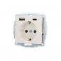 Preview: Gira 245903 SCHUKO-Steckdose 16 A 250 V~ mit Shutter und USB-Spannungsversorgung 2fach