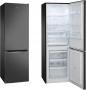 Preview: Amica KGCN 387 110 S Stand Kühl-Gefrierkombination, 54 cm breit, 170 cm hoch, 231 L, NoFrost, 0°C Freshzone, Air System, Superkühlen, Edelstahloptik schwarz
