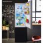 Preview: Amica KGCN 387 110 S Stand Kühl-Gefrierkombination, 54 cm breit, 170 cm hoch, 231 L, NoFrost, 0°C Freshzone, Air System, Superkühlen, Edelstahloptik schwarz