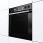 Preview: Gorenje Black Set 4 Pyrolyse Einbau-Herdset mit Glaskeramikkochfeld (BCPX6737E05BG+ECD634X), 60cm breit, Pyrolyse, Pizza Funktion, Schwarz