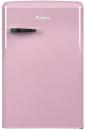 Preview: ARDEBO.de Amica KS 15616 P Retro-Kühlschrank, 55 cm breit, 87,5 cm hoch, 108 L, Automatische Abtauung, LED-Beleuchtung, Gefrierfach, cupcake pink
