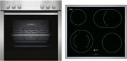 Preview: ARDEBO.de Neff XE1 EEK: A Einbauherd-Set mit Glaskeramikkochfeld (E1DCA0AN0 + M13R42N2), 60cm breit, 71L, CircoTherm, Edelstahl