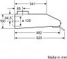 Preview: Siemens LU62LFA51 iQ100 EEK: D Unterbauhaube, 60 cm breit, Ab-/Umluft, Edelstahl