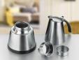 Preview: Rommelsbacher EKO366/E Espressokocher, 365 W, Edelstahl-Filtereinsatz, 3 oder 6 Tassen, edelstahl