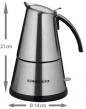 Preview: Rommelsbacher EKO366/E Espressokocher, 365 W, Edelstahl-Filtereinsatz, 3 oder 6 Tassen, edelstahl