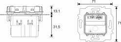 Preview: Busch-Jaeger 6215/1.1-914 Bewegungsmelder/Schaltaktor Busch-balance® SI für Busch-free@home, 1-fach (2CKA006220A0370)