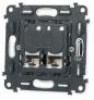 Preview: Legrand 753049 Datendose 2xRJ45 geschirmt Kategorie 6A STP Valena Life