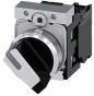 Preview: ARDEBO.de Siemens 3SU1150-2BF60-1BA0 Knebelschalter, beleuchtbar, 22 mm, rund, Metall, hochglanz, weiß, Knebel, kurz, 2 Schaltstellungen O-I, verrastend, Schaltwinkel 90°, 10:30h/13:30h, mit Halter, 1S, Schraubanschluss