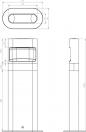 Preview: Theben theLeda D BL AL LED-Pollerleuchte, 760 lm, IP 55, Aluminium (1020705)