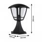 Preview: Paulmann Pollerleuchte Classic Curved IP44 280mm max. 12W 230V Klar/Schwarz E27, Kunststoff, schwarz (94393)