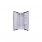 Preview: PKM SBS436NFWDIX Stand Side-by-Side Kombination, 78 cm breit, 450 L, NoFrost, Wasserspender, Wassertank, ECO-Modus, Edelstahloptik