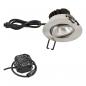 Preview: ARDEBO.de EVN PC65 LED Deckeneinbauleuchte, rund, schwenkbar, 8,4W, 3000K, 1010lm, IP65, 220-240V, Edelstahl-Optik (PC650N91302)