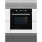 Preview: Exquisit EBEP697-H-030 Einbaubackofen, 60 cm breit, 70L, Grill, 11 Funktionen, Versenkknebel, Timer, schwarz
